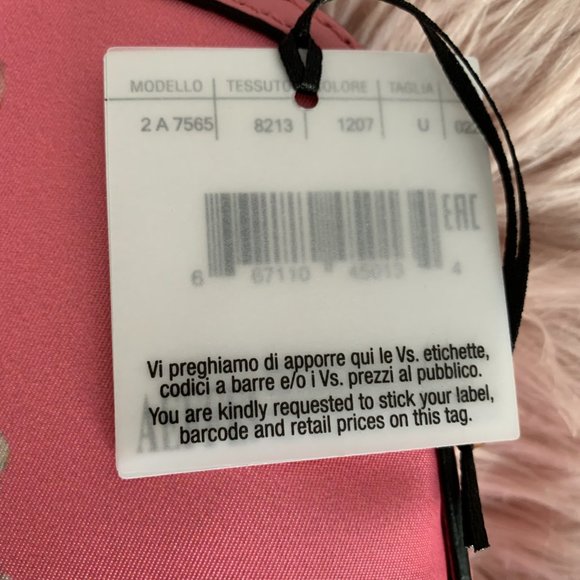 Moschino Bags Moschino Leather Trimmed Bear Print Satin Twill Shoulder Bag Made In Italy